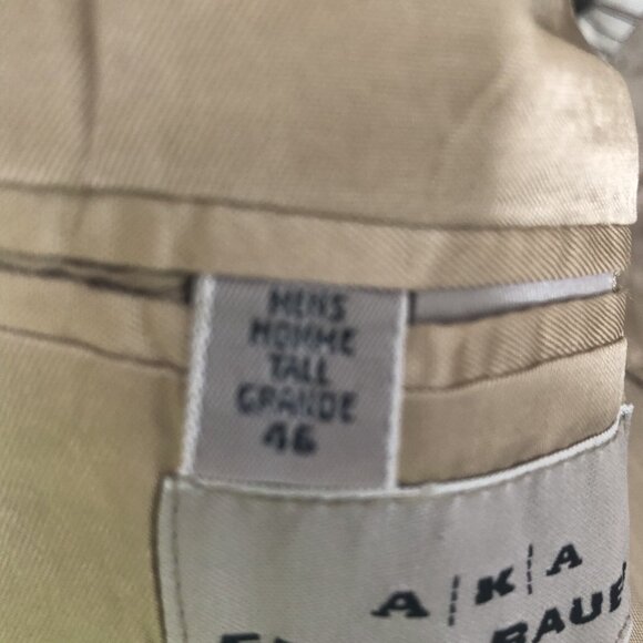 Eddie Bauer Blazer Men’s 46 Tall Brown Burgundy Houndstooth Silk Wool Jacket - Picture 9 of 16